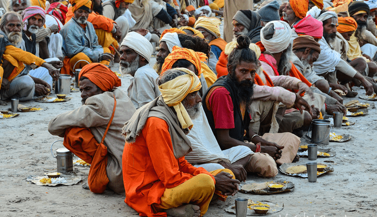 Shared living spaces reflecting social democracy at Kumbh Mela
