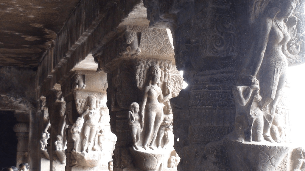 Ramesvara Cave illustrating early Hindu rock-cut shrine design