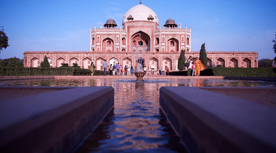 Tourists exploring UNESCO-listed monument in Delhi