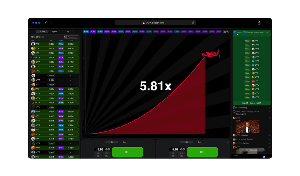 Real-time crash game interface emphasizing timing and quick decisions